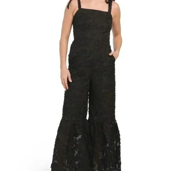 MELLODAY Pants - Jacquard Bell Bottom Jumpsuit